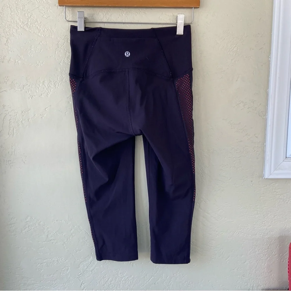 Lululemon Get Your Peek On Crop Leggings women's sz 4 - Picture 3 of 6